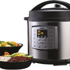 USHA ichef 6 Electric Rice Cooker with Steaming Feature (6 L, Black)