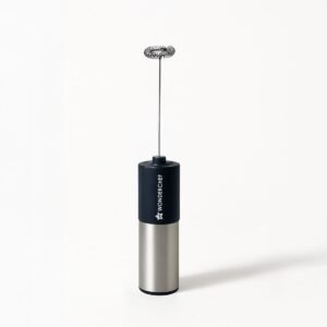 Wonderchef Regalia 6W Milk Frother for Coffee - Handheld Battery-Operated for Coffee, Lattes, Lemonade, Hot Chocolates and Shakes - Black