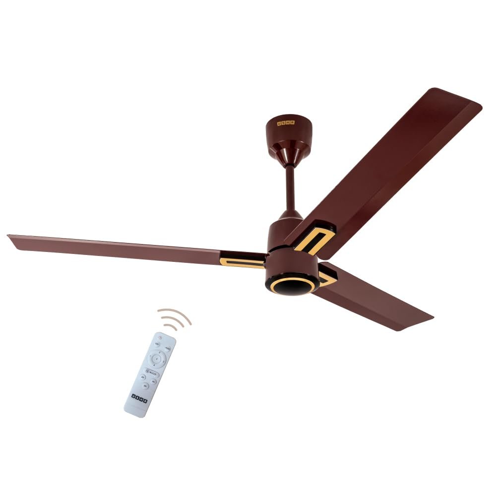USHA AeroEdge Plus 1200mm BLDC Ceiling Fan with IR Remote | LED Indicator | BEE 5 Star Rated Energy Efficient |100% Copper Motor|High Air Delivery 220CMM|3-Year Motor & 2-Year PCB Warranty