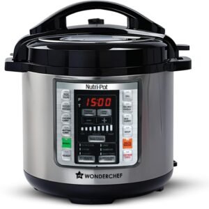 Wonderchef Nutri-Pot Electric Pressure Cooker with 7-in-1 Functions|18 pre-set functions|Pressure Cooking, Saute/Pan Frying, Slow Cooking, R-41236756 |3L capacity